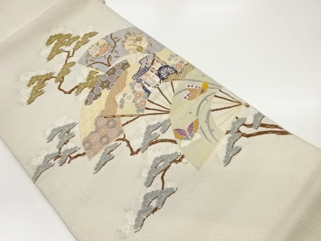 JAPANESE FUKURO OBI / WOVEN FOLDING FAN PATTERN